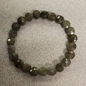 Handmade Faceted Labradorite Beaded Bracelet